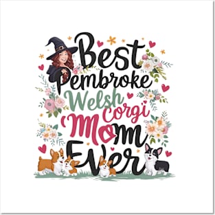 Best Corgi Mom Ever Funny Dog Mom Dog lovers Owner Posters and Art